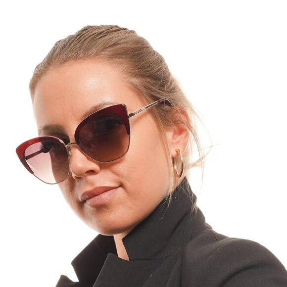 KATE SPADE Sunglasses Womens Oversized Cat Eye Brown Gold Abinaya Yepha - Picture 1 of 15